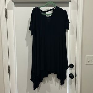 Black flowy tunic top